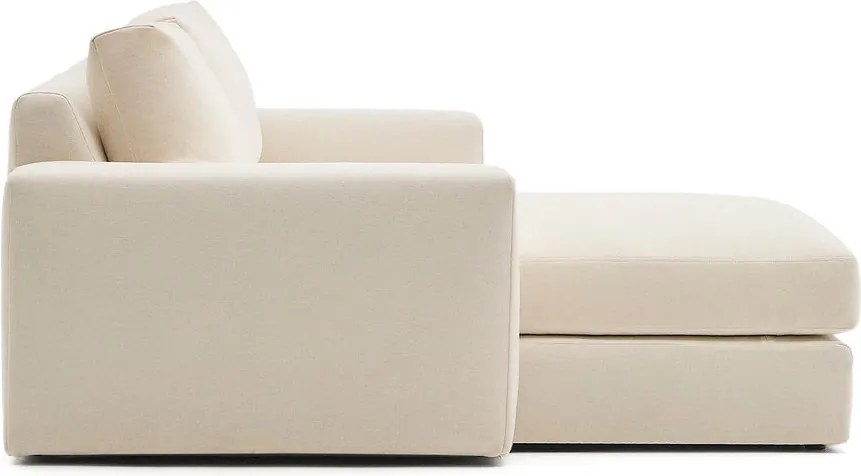 Béžová ženilková rohová pohovka (ľavý roh/s leňoškou) Alea – Kave Home