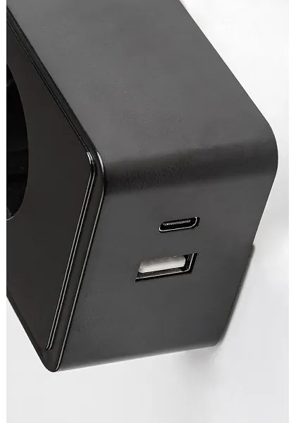 Rabalux 71284 - LED stmievateľné nástenné svietidlo TIVRO 4W/230V s USB adaptérom do zásuvky čierne