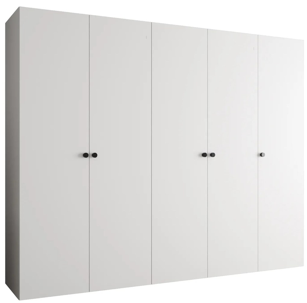 Šatníková skriňa 250 cm Parna 1 (biela + čierna). Akcia -20%. Vlastná spoľahlivá doprava až k Vám domov. 1125890