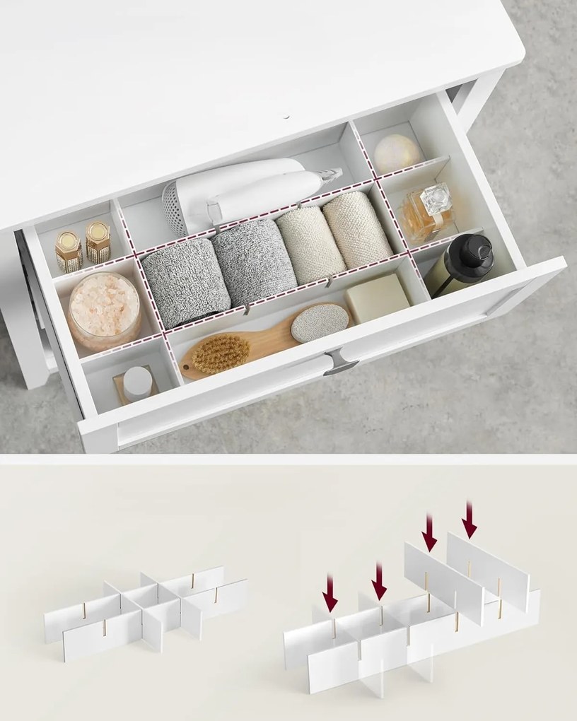 Kúpeľňová skrinka Vasagle Norah biela