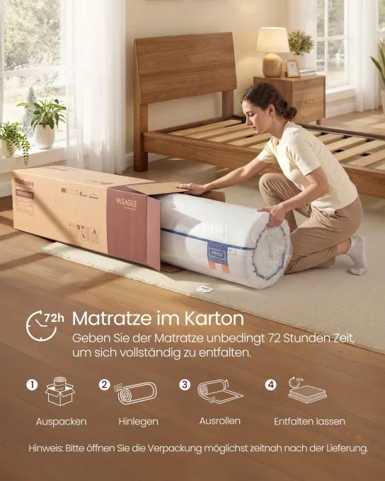 Matrac s gélovou pamäťovou penou RMZ102W101 výška 12 cm