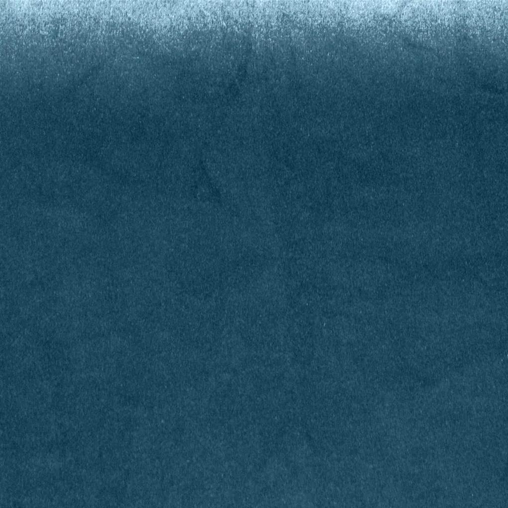 Zamatový modrý jednofarebný záves na riasiacu pásku 140 x 270 cm