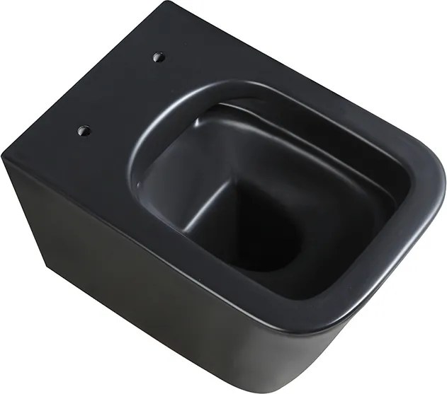BPS-koupelny Závesná WC misa so SoftClose sedadlom HYD-4776, čierna mat