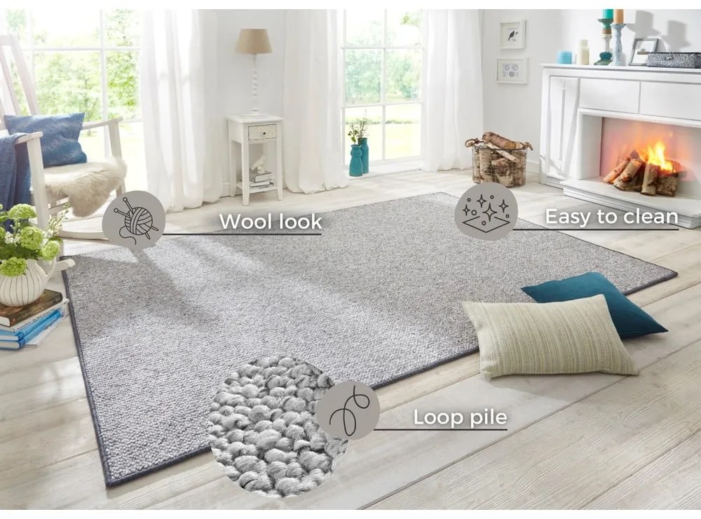 Sivý koberec 200x300 cm Wolly – BT Carpet