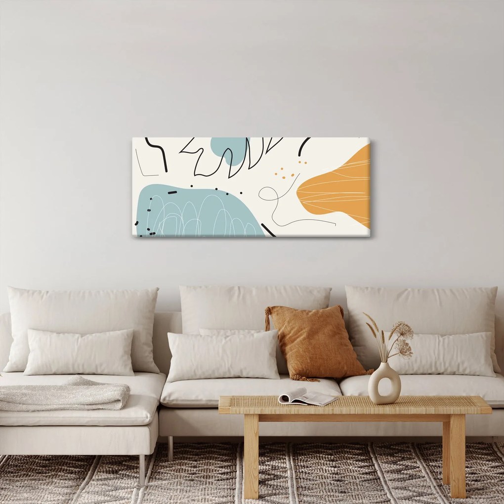 Obraz - Ilustrácia listu (120x50 cm)