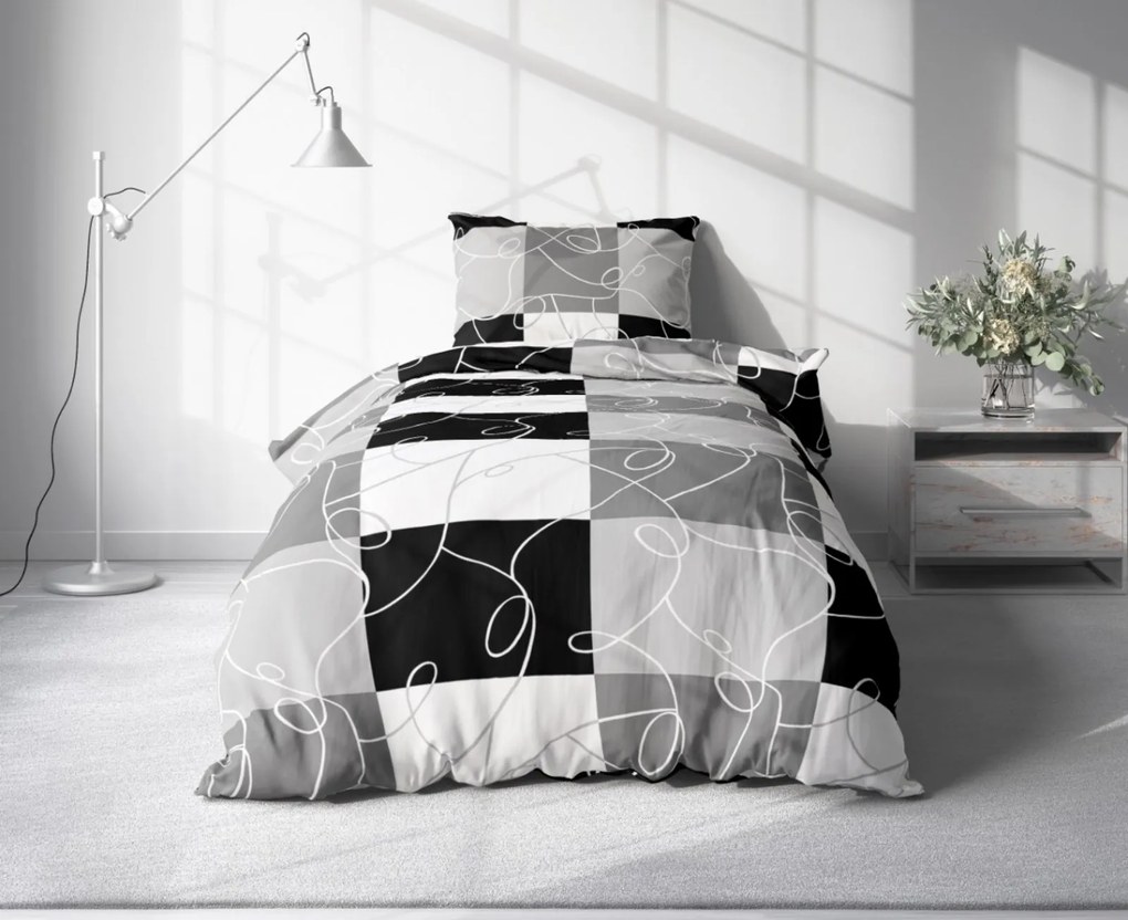 Krepové obliečky KASPARO BLEND sivé hotelová kapsa Rozmer obliečky: 70 x 90 cm | 140 x 200 cm