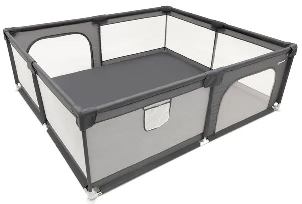 Detská ohrádka – zatvorená, 200 × 180 × 66 cm, skladacia, sivá Springos HA7529