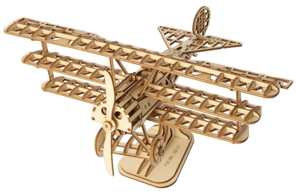 Robotime Drevené 3D puzzle Historické lietadlo 145 ks