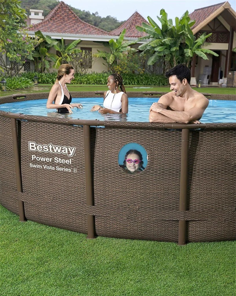 Bestway_C Záhradný bazén Bestway 56977 Power Steel 5.49m x 1.22m Pool Set 56977