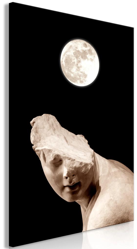Artgeist Obraz - Moon and Statue (1 Part) Vertical Veľkosť: 20x30, Verzia: Standard