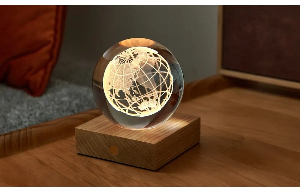 Tmavohnedá svetelná dekorácia na USB Amber – Gingko