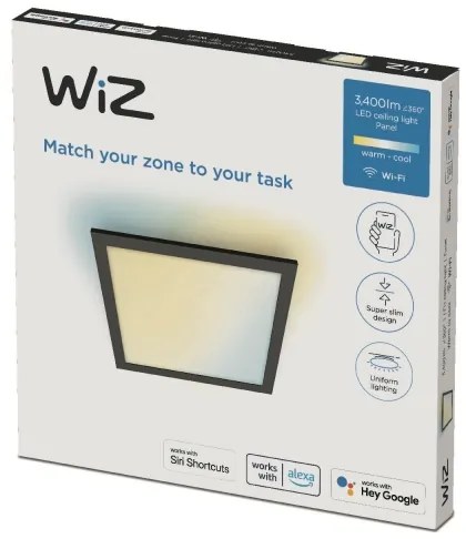 WiZ - LED Stmievateľné stropné svietidlo SUPERSLIM LED/36W/230V čierna Wi-Fi