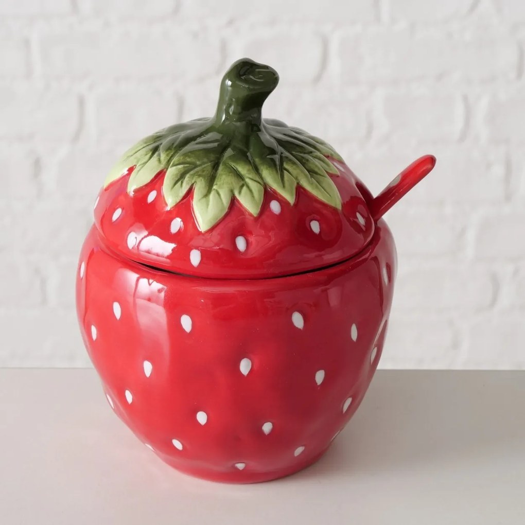 Keramická nádoba na džem Strawberry 380 ml