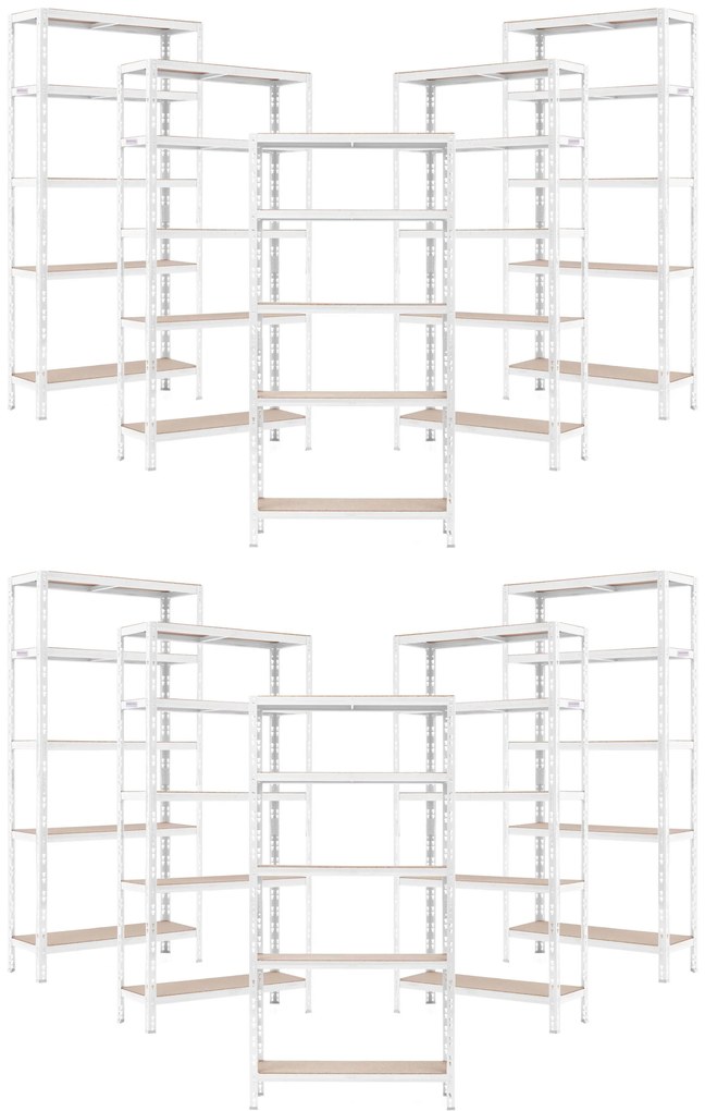 Trestles Balíček 10xSUPER HIT - Policový regál 1800x900x500 Farba: Červená