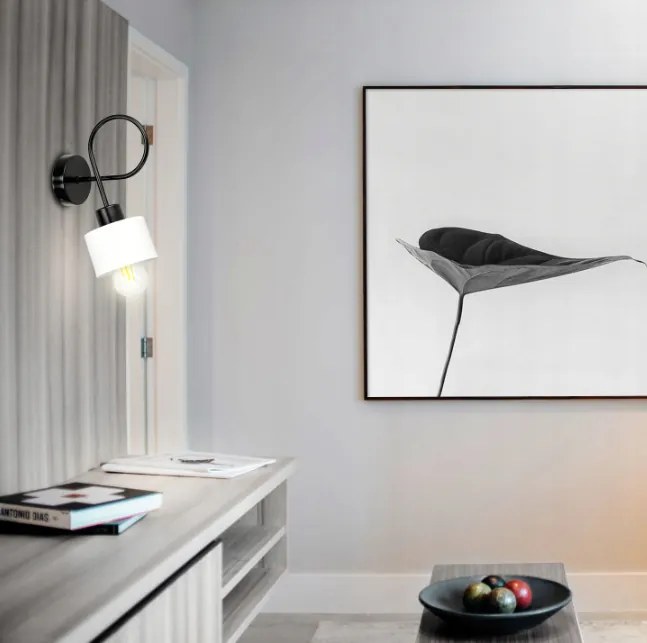 BERGE LED nástenné svietidlo LOFT - 1xE27 - KUBEK WHITE