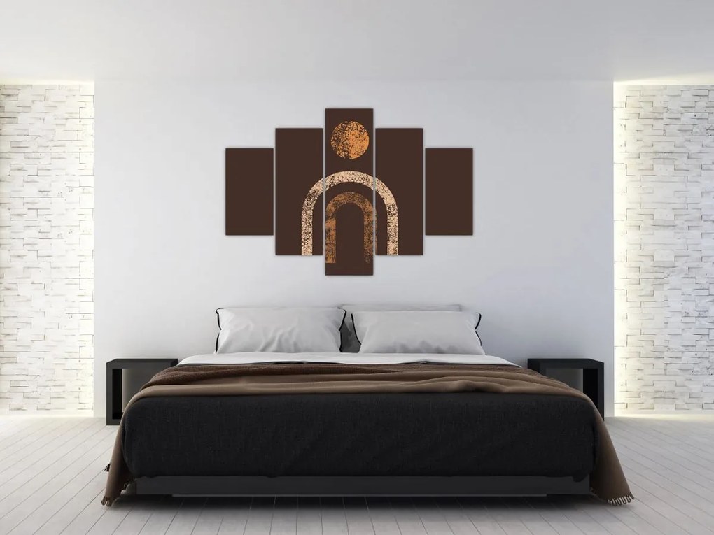 Obraz - Oranžové oblúky N⁰1 (150x105 cm)