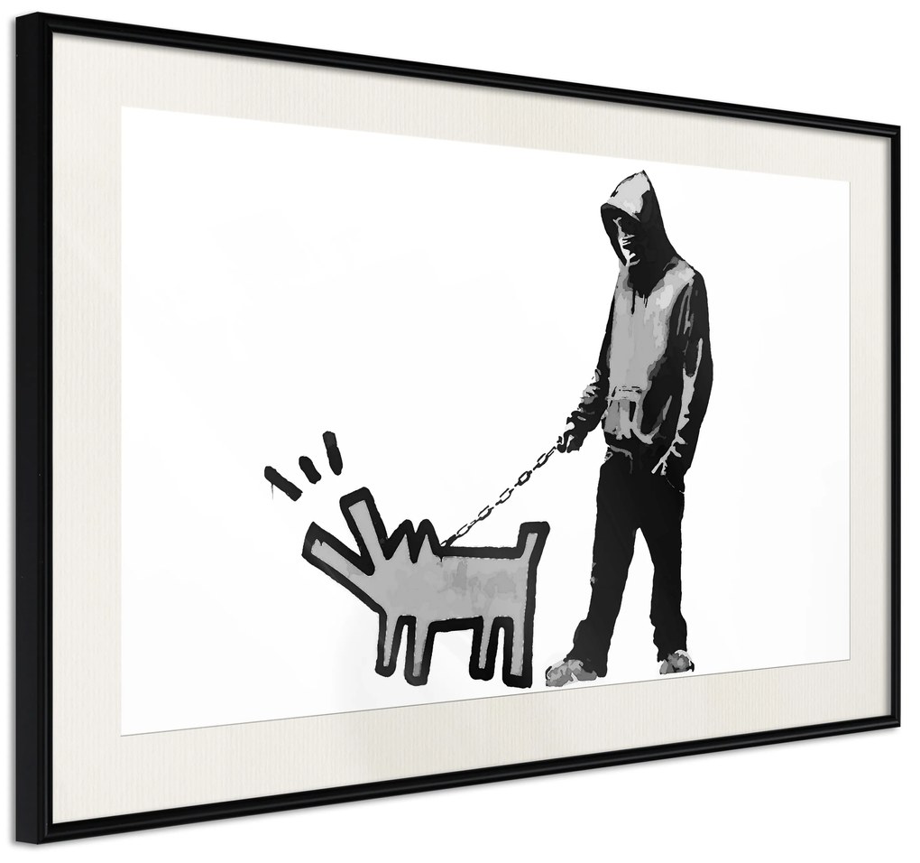 Artgeist Plagát - Dog Art [Poster] Veľkosť: 45x30, Verzia: Zlatý rám