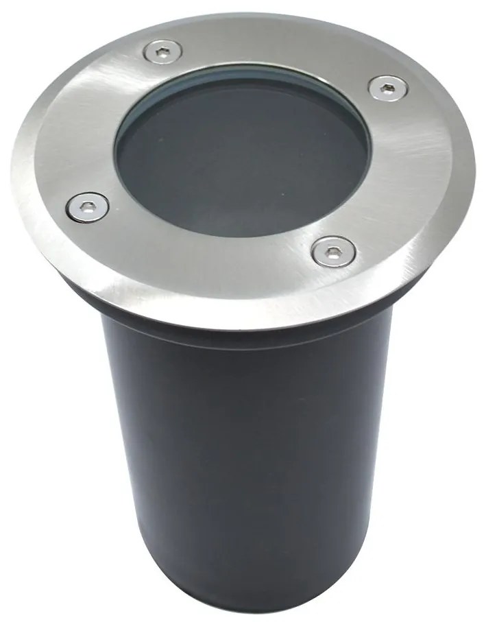 Vonkajšie nájazdové svietidlo 1xGU10/35W/230V IP67 matný chróm