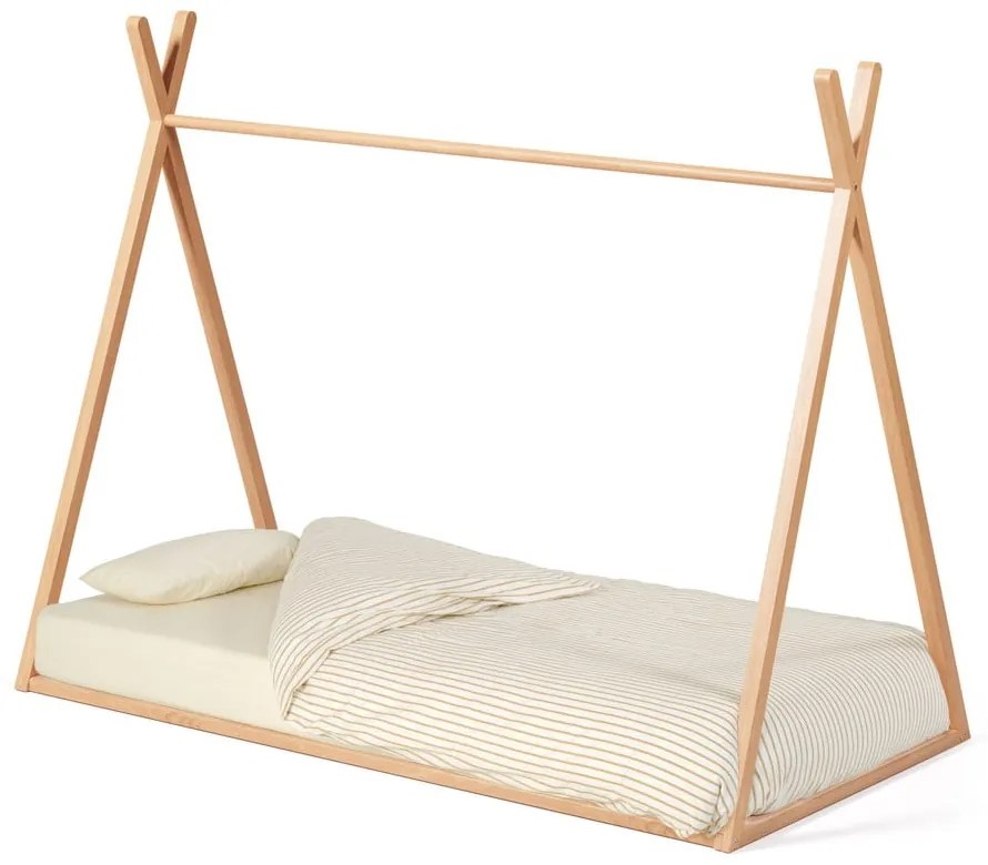 Domčeková detská posteľ z bukového dreva s roštom 90x190 cm v prírodnej farbe Maralis – Kave Home