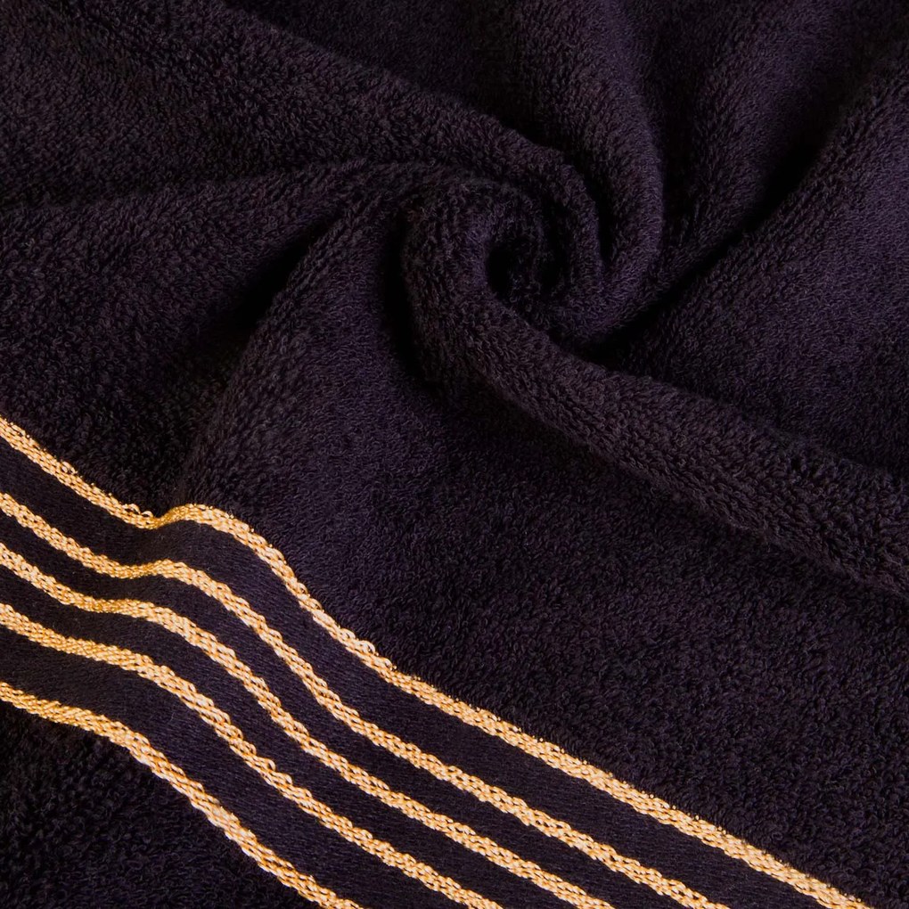 BAVLNENÉ UTERÁKY TIWANO SADA 1 KS 30X50 CM, 1 KS 50X90 CM, 1 KS 70X140 CM ČIERNA