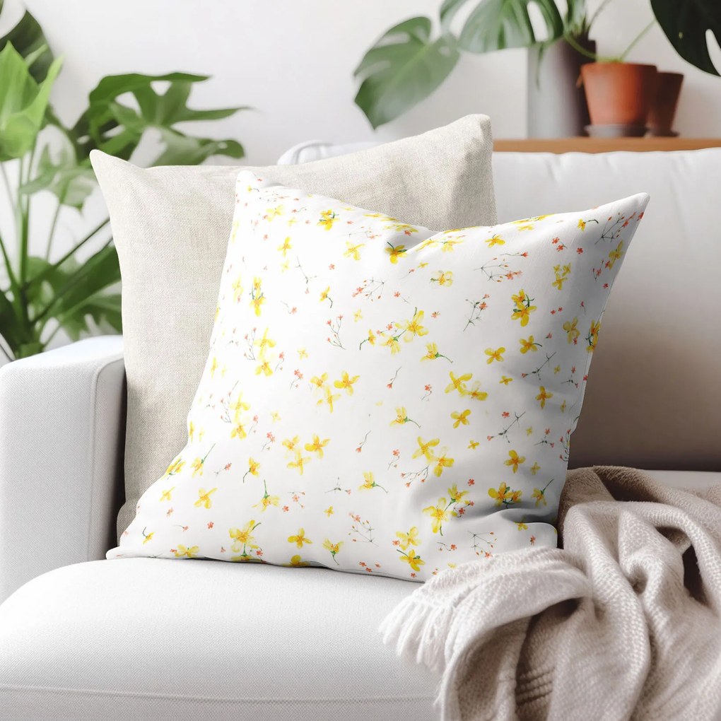 Goldea dekoračná obliečka na vankúš valencia - kvety narcisov 40 x 40 cm