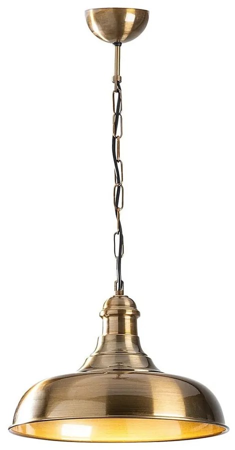 Závesné svietidlo v zlatej farbe s kovovým tienidlom ø 32 cm Berceste – Opviq lights