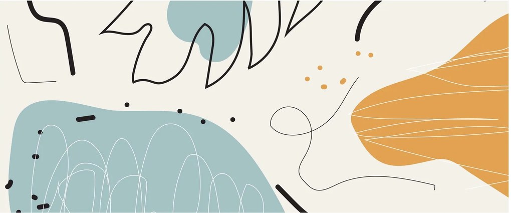 Obraz - Ilustrácia listu (120x50 cm)