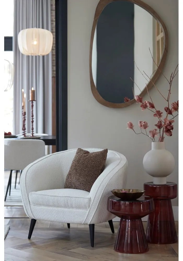 Sklenený okrúhly odkladací stolík ø 37 cm Dakwa – Light & Living