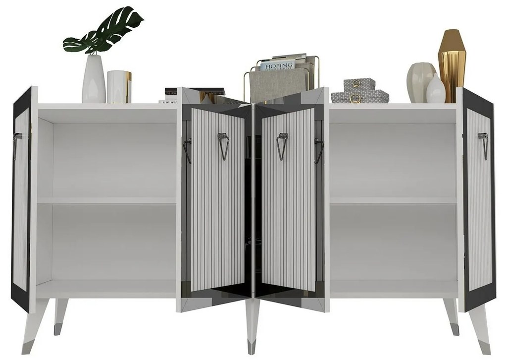 Skrinka Bare White and Silver