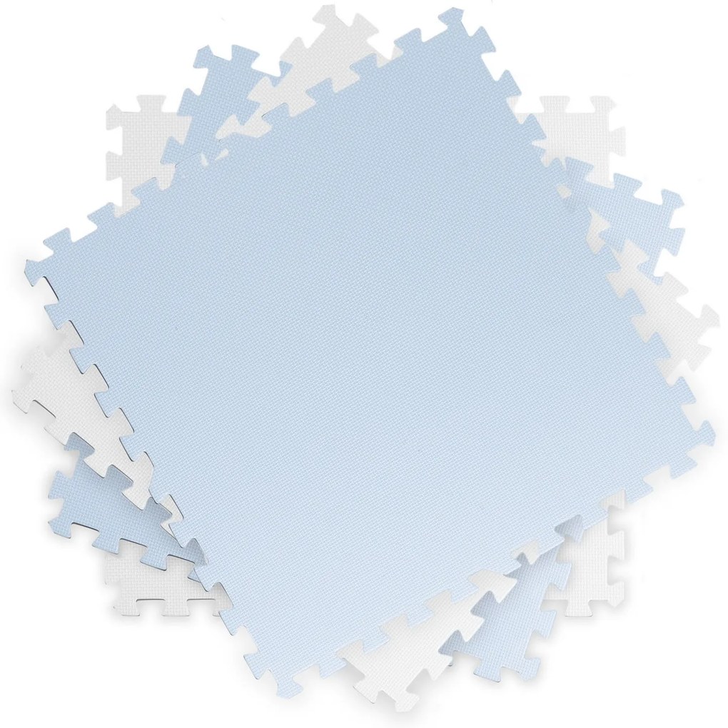 Ricokids veľká penová podložka na puzzle 60x60 cm 4 ks modrá a biela
