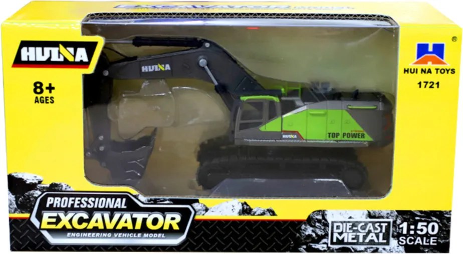 Kovové pásové rýpadlo Huina Green 1:50