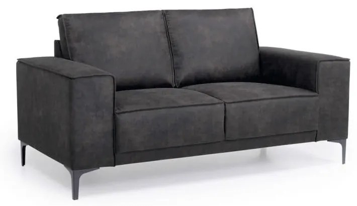 Antracitová pohovka z imitácie kože 164 cm Copenhagen – Scandic