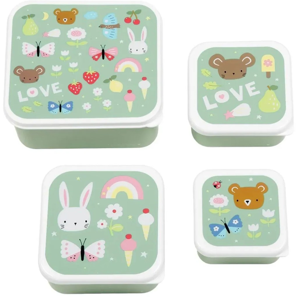 A Little Lovely Company Sada boxov na obed a občerstvenie: Radosť