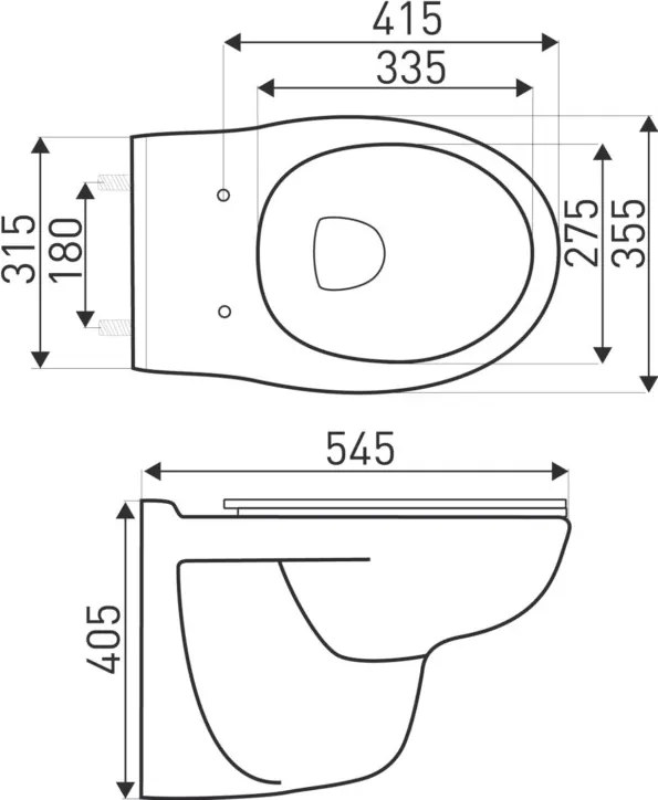 Novoterm Závesné WC NV-Doris so SoftClose sedadlom