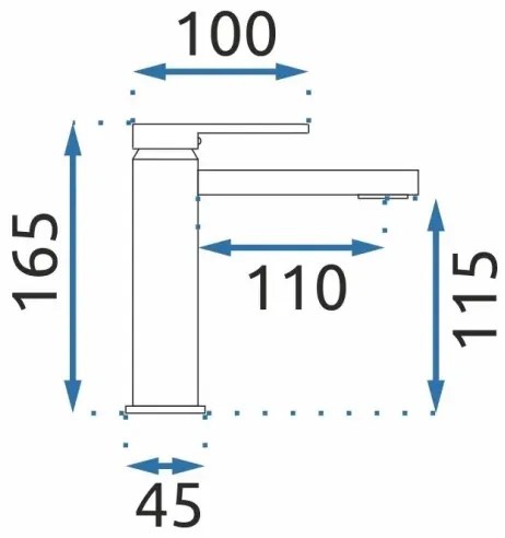 REA-B6555 - Umývadlová batéria VERSO 16,5 cm brúsené zlato