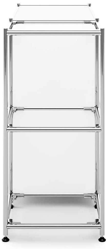 Kovová odkladacia skrinka »CN3« s 2 výklopnými priehradkami, biela