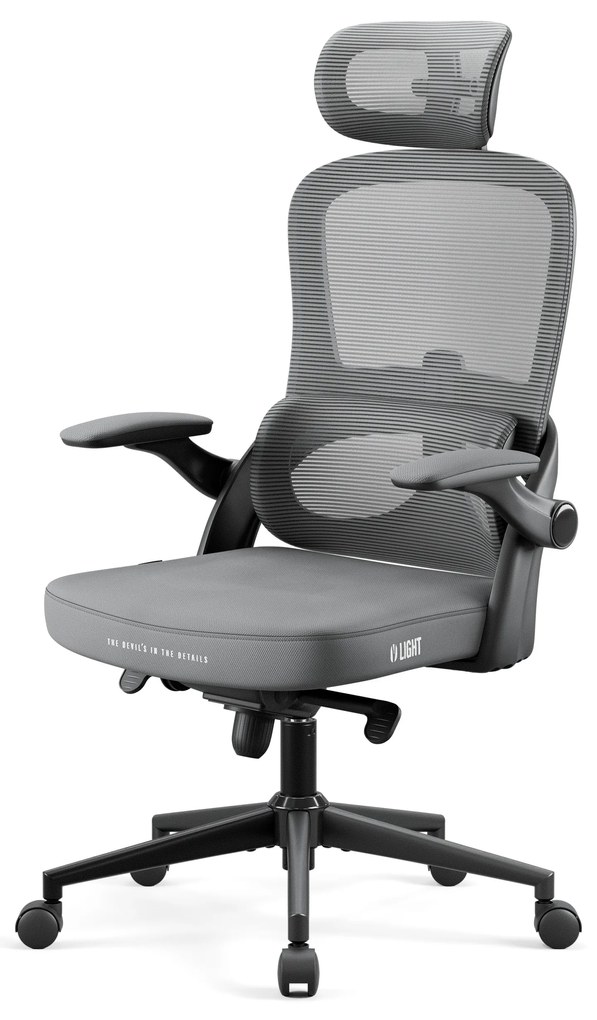 Ergonomická kancelárska stolička Diablo V-Light, sivá