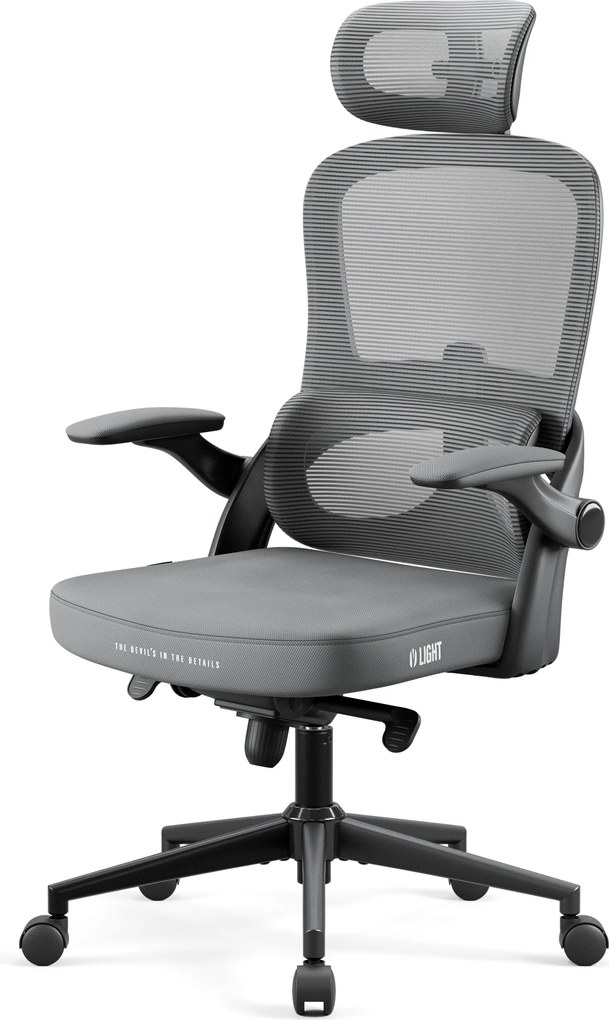 Ergonomická kancelárska stolička Normal Size, sivá: Diablo V-Light
