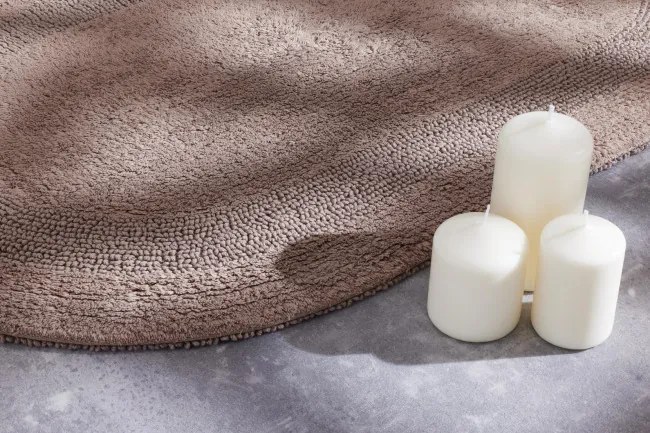 Kúpeľňový koberček Javo Cotton sepia ovál