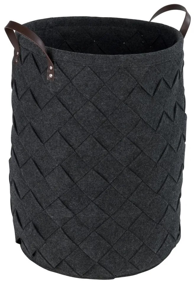 Čierny kôš na bielizeň Wenko Trovo, objem 75 l