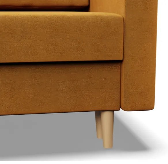 Trojmiestna rozkladacia sedačka BLANK Elegant žltá