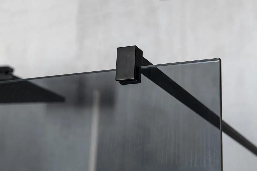 Gelco, VARIO BLACK jednodielna sprchová zástena na inštaláciu k stene, dymové sklo, 900 mm, GX1390GX1014