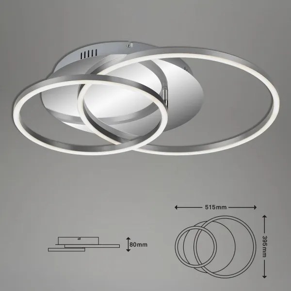 LED stmievateľné stropné svietidlo LED/28W/230V 3000K matný chróm