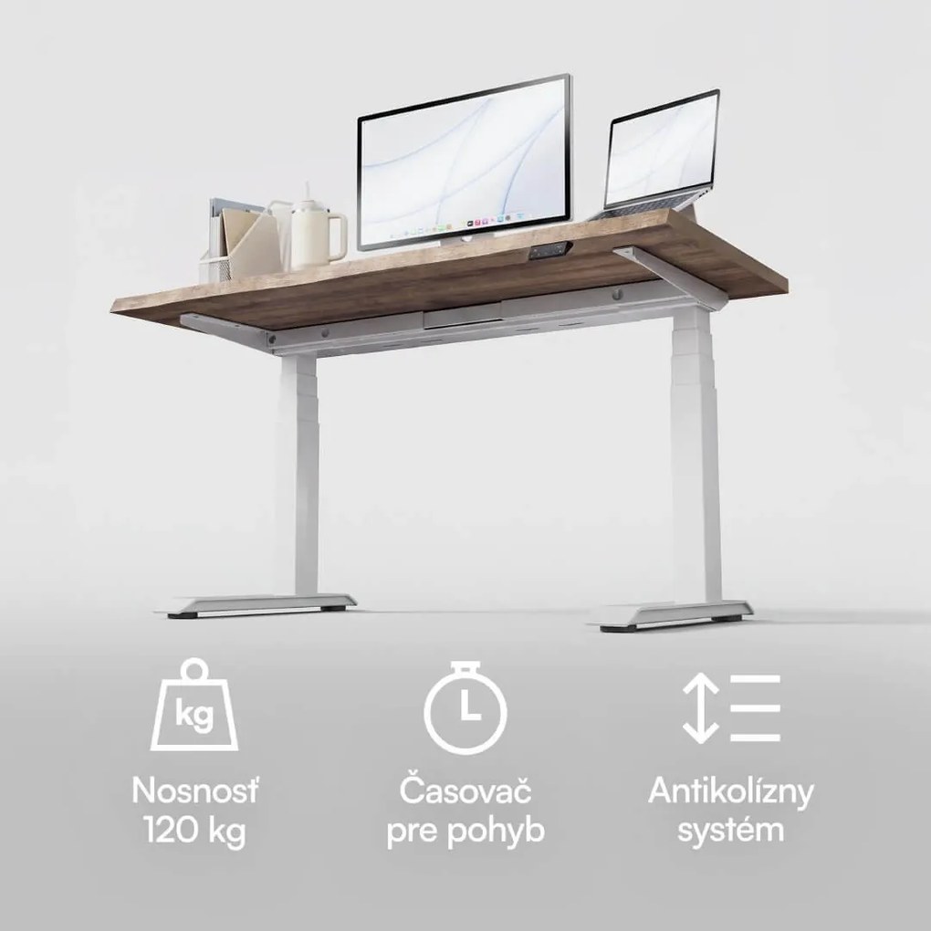 Liftor Magic, čierny výškovo nastaviteľný, elektricky polohovateľný stôl