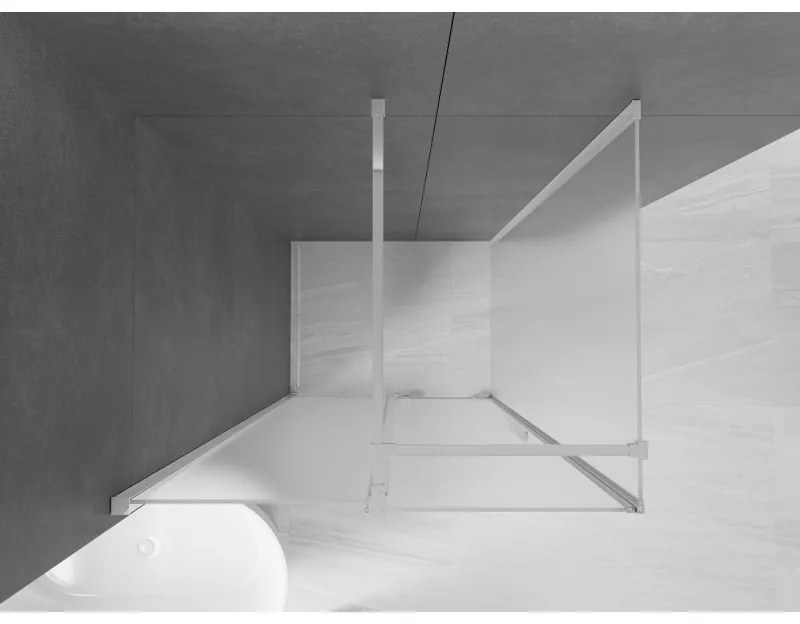 Mexen Velar, sprchový kút s posuvnými dverami 120 x 90 cm, 8mm sklo námraza, chrómová, 871-120-090-31-01