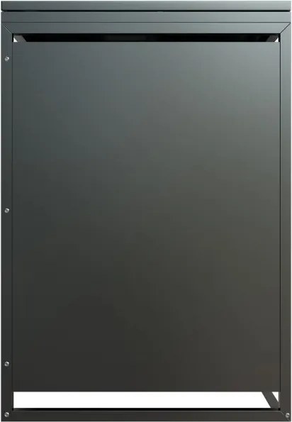 Kovový prístrešok pre 4 popolnice, antracit, 264×116×80 cm