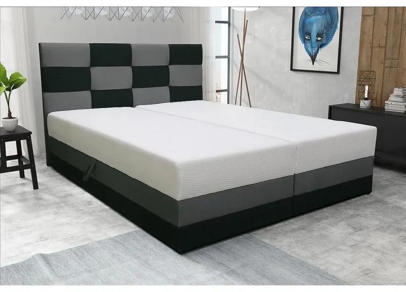 Dizajnová posteľ MARLEN 160x200, šedá + čierna