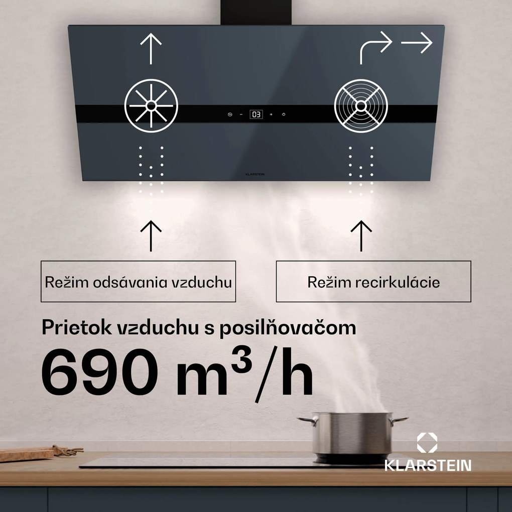 Klarstein WiFusion digestor, WiFi, LED, 690 m³/h, A++