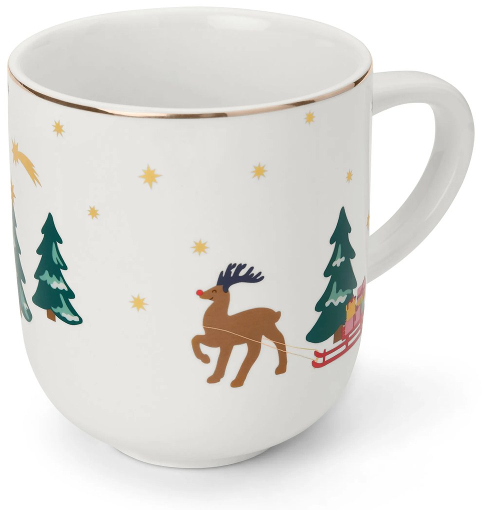 Veľký hrnček s lesklým zlatým dekorom