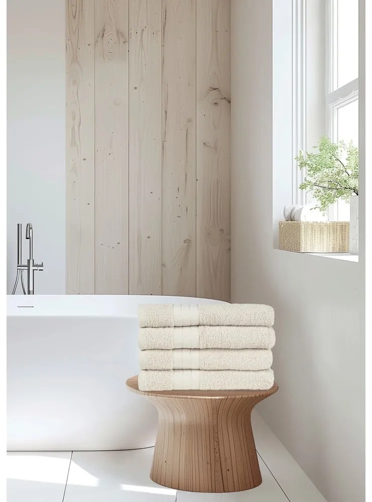 Béžové froté bavlnené uteráky v súprave 4 ks 50x100 cm – Good Morning